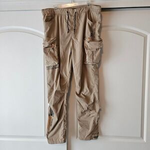 Smoke Rise Cargo Pants Mens 2XL Tan Utility Tactical Streetwear Gorpcore